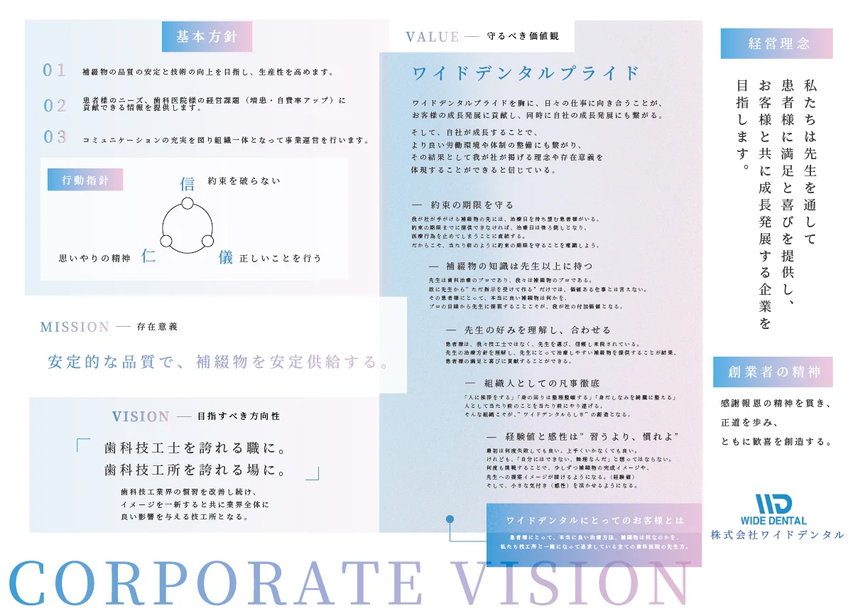 経営理念の文章を入れる